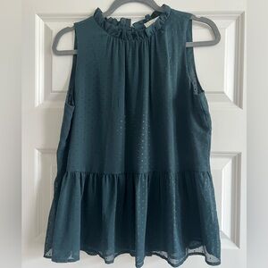 Loft Peplum Teal Top